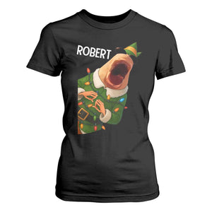 Funny Christmas Marcus The Worm Robert Xmas Elf T Shirt For Women TS11 Black Print Your Wear