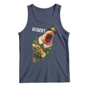 Funny Christmas Marcus The Worm Robert Xmas Elf Tank Top TS11 Navy Print Your Wear
