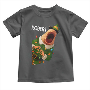 Funny Christmas Marcus The Worm Robert Xmas Elf Toddler T Shirt TS11 Dark Heather Print Your Wear