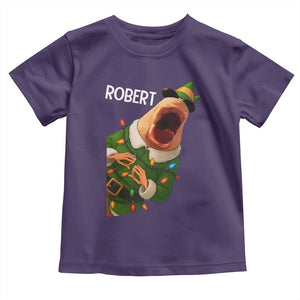Funny Christmas Marcus The Worm Robert Xmas Elf Toddler T Shirt TS11 Purple Print Your Wear