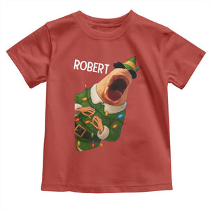 Funny Christmas Marcus The Worm Robert Xmas Elf Toddler T Shirt TS11 Red Print Your Wear