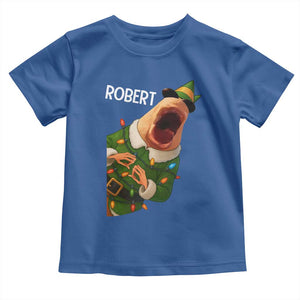 Funny Christmas Marcus The Worm Robert Xmas Elf Toddler T Shirt TS11 Royal Blue Print Your Wear
