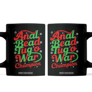 Funny Anal Bead Tug O War Christmas Coffee Mug Inappropriate Adult Humor Weird Cringe TS11 Black Print Your Wear