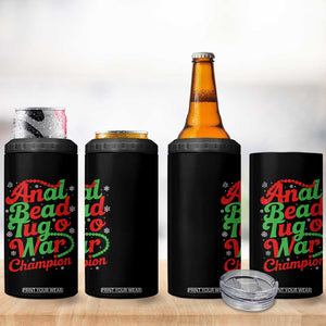 Funny Anal Bead Tug O War Christmas 4 in 1 Can Cooler Tumbler Inappropriate Adult Humor Weird Cringe TS11 Print Your Wear