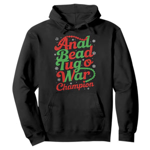 Funny Anal Bead Tug O War Christmas Hoodie Inappropriate Adult Humor Weird Cringe TS11 Black Print Your Wear