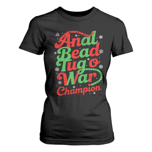 Funny Anal Bead Tug O War Christmas T Shirt For Women Inappropriate Adult Humor Weird Cringe TS11 Black Print Your Wear