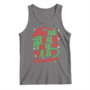 Funny Anal Bead Tug O War Christmas Tank Top Inappropriate Adult Humor Weird Cringe TS11 Deep Heather Print Your Wear
