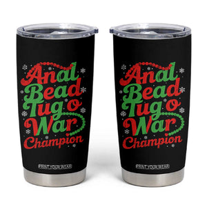 Funny Anal Bead Tug O War Christmas Tumbler Cup Inappropriate Adult Humor Weird Cringe TS11 Black Print Your Wear