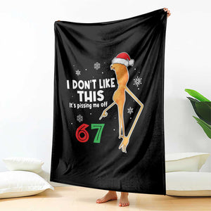 Funny Marcus The Worm 67 Meme Christmas Throw Blanket I Don't Like This It's Pissing Me Off TS11 Print Your Wear