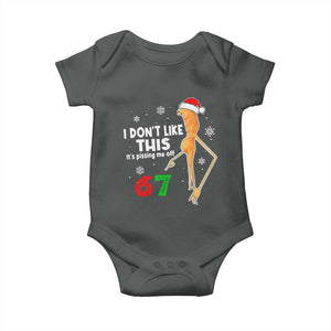 Funny Marcus The Worm 67 Meme Christmas Baby Onesie I Don't Like This It's Pissing Me Off TS11 Dark Heather Print Your Wear