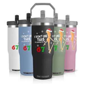 Funny Marcus The Worm 67 Meme Christmas Flip Straw Tumbler I Don't Like This It's Pissing Me Off TS11 Print Your Wear