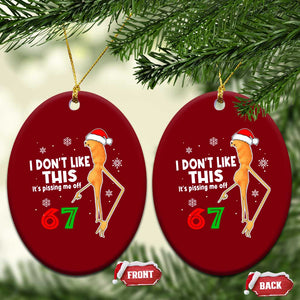 Funny Marcus The Worm 67 Meme Christmas Ceramic Ornament I Don't Like This It's Pissing Me Off TS11 Print Your Wear