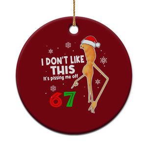 Funny Marcus The Worm 67 Meme Christmas Ceramic Ornament I Don't Like This It's Pissing Me Off TS11 1pc Red Print Your Wear