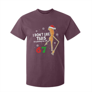 Funny Marcus The Worm 67 Meme Christmas T Shirt For Kid I Don't Like This It's Pissing Me Off TS11 Maroon Print Your Wear