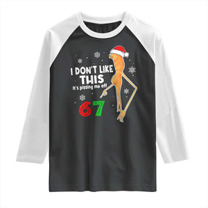 Funny Marcus The Worm 67 Meme Christmas Raglan Shirt I Don't Like This It's Pissing Me Off TS11 Black White Print Your Wear