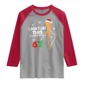 Funny Marcus The Worm 67 Meme Christmas Raglan Shirt I Don't Like This It's Pissing Me Off TS11 Sport Gray Red Print Your Wear