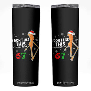 Funny Marcus The Worm 67 Meme Christmas Skinny Tumbler I Don't Like This It's Pissing Me Off TS11 Black Print Your Wear
