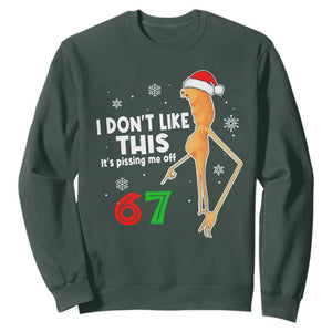 Funny Marcus The Worm 67 Meme Christmas Sweatshirt I Don't Like This It's Pissing Me Off TS11 Dark Forest Green Print Your Wear
