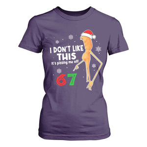 Funny Marcus The Worm 67 Meme Christmas T Shirt For Women I Don't Like This It's Pissing Me Off TS11 Purple Print Your Wear