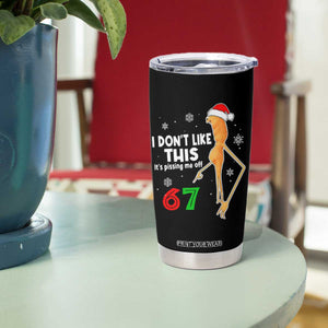 Funny Marcus The Worm 67 Meme Christmas Tumbler Cup I Don't Like This It's Pissing Me Off TS11 Print Your Wear