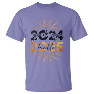 Goodbye 2024 Hello 2025 T Shirt New Year's Eve Party TS11 Violet Print Your Wear