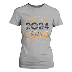 Goodbye 2024 Hello 2025 T Shirt For Women New Year's Eve Party TS11 Sport Gray Print Your Wear