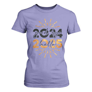 Goodbye 2024 Hello 2025 T Shirt For Women New Year's Eve Party TS11 Violet Print Your Wear