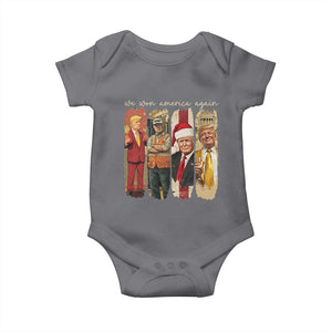 Trump 2024 We Won America Again Baby Onesie TS11 Charcoal Print Your Wear
