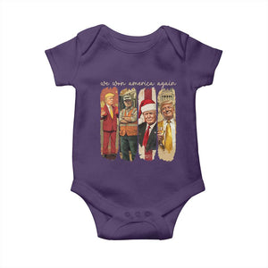 Trump 2024 We Won America Again Baby Onesie TS11 Purple Print Your Wear