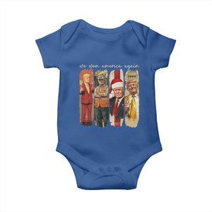 Trump 2024 We Won America Again Baby Onesie TS11 Royal Blue Print Your Wear