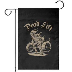 Funny Deadlifts Lifting Weights Gym Skeleton Garden Flag TS11 Black Print Your Wear