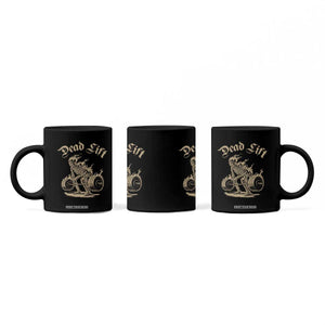 Funny Deadlifts Lifting Weights Gym Skeleton Coffee Mug TS11 Print Your Wear