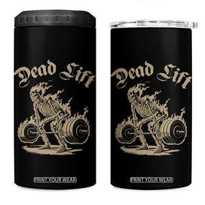 Funny Deadlifts Lifting Weights Gym Skeleton 4 in 1 Can Cooler Tumbler TS11 One Size: 16 oz Black Print Your Wear