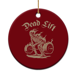Funny Deadlifts Lifting Weights Gym Skeleton Ceramic Ornament TS11 1pc Red Print Your Wear