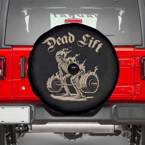 Funny Deadlifts Lifting Weights Gym Skeleton Spare Tire Cover TS11 Black Print Your Wear