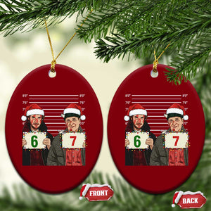 Funny 67 Christmas Movie Ceramic Ornament Six Seven Wet Bandits Home Xmas Alone TS11 Print Your Wear