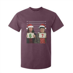 Funny 67 Christmas Movie T Shirt For Kid Six Seven Wet Bandits Home Xmas Alone TS11 Maroon Print Your Wear