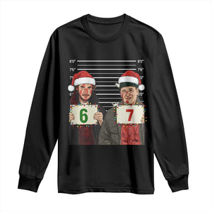 Funny 67 Christmas Movie Long Sleeve Shirt Six Seven Wet Bandits Home Xmas Alone TS11 Black Print Your Wear