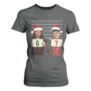 Funny 67 Christmas Movie T Shirt For Women Six Seven Wet Bandits Home Xmas Alone TS11 Dark Heather Print Your Wear