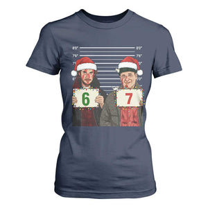 Funny 67 Christmas Movie T Shirt For Women Six Seven Wet Bandits Home Xmas Alone TS11 Navy Print Your Wear