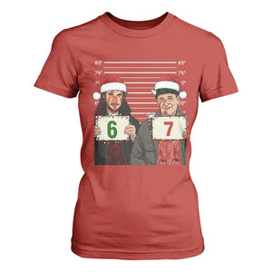 Funny 67 Christmas Movie T Shirt For Women Six Seven Wet Bandits Home Xmas Alone TS11 Red Print Your Wear