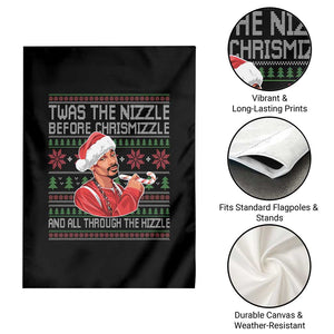 Funny Christmas Hip Hop Rap Gang Garden Flag Twas The Nizzle Before Chrismizzle And All Through The Hizzle TS11 Print Your Wear
