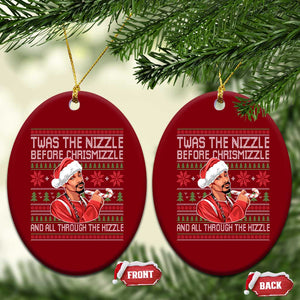 Funny Christmas Hip Hop Rap Gang Ceramic Ornament Twas The Nizzle Before Chrismizzle And All Through The Hizzle TS11 Print Your Wear
