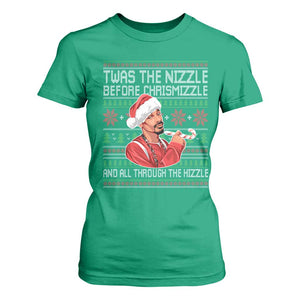 Funny Christmas Hip Hop Rap Gang T Shirt For Women Twas The Nizzle Before Chrismizzle And All Through The Hizzle TS11 Irish Green Print Your Wear