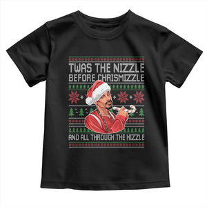 Funny Christmas Hip Hop Rap Gang Toddler T Shirt Twas The Nizzle Before Chrismizzle And All Through The Hizzle TS11 Black Print Your Wear