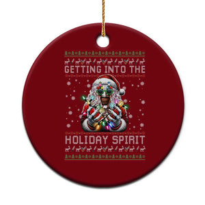 Funny Terrifier Christmas Santa Ceramic Ornament Getting Into The Holiday Spirit Horror Movie TS11 1pc Red Print Your Wear