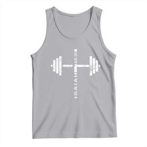 Christian Bible Gym Tank Top Jesus Weightlifter Workout Faith Isaiah 40 31 TS11 Athletic Heather Print Your Wear