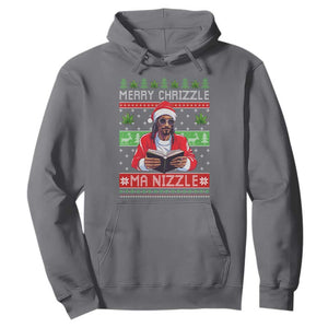 Funny Christmas Hip Hop Rap Gang Hoodie Merry Chrizzle Ma Nizzle Xmas Weed TS11 Charcoal Print Your Wear