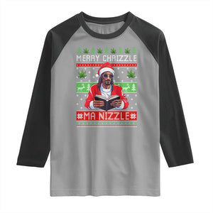 Funny Christmas Hip Hop Rap Gang Raglan Shirt Merry Chrizzle Ma Nizzle Xmas Weed TS11 Sport Gray Black Print Your Wear