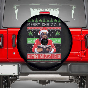 Funny Christmas Hip Hop Rap Gang Spare Tire Cover Merry Chrizzle Ma Nizzle Xmas Weed TS11 Black Print Your Wear
